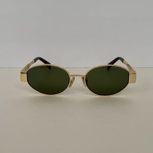 NWT Celine Oval Gold Sunglasses